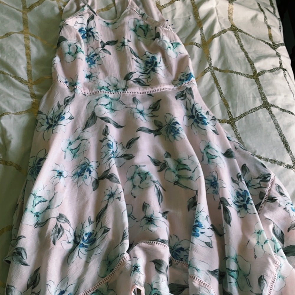 Candie’s pastel pink floral dress